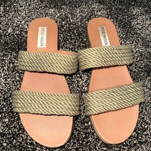 Steve Madden Tan Sandals with Braided Straps